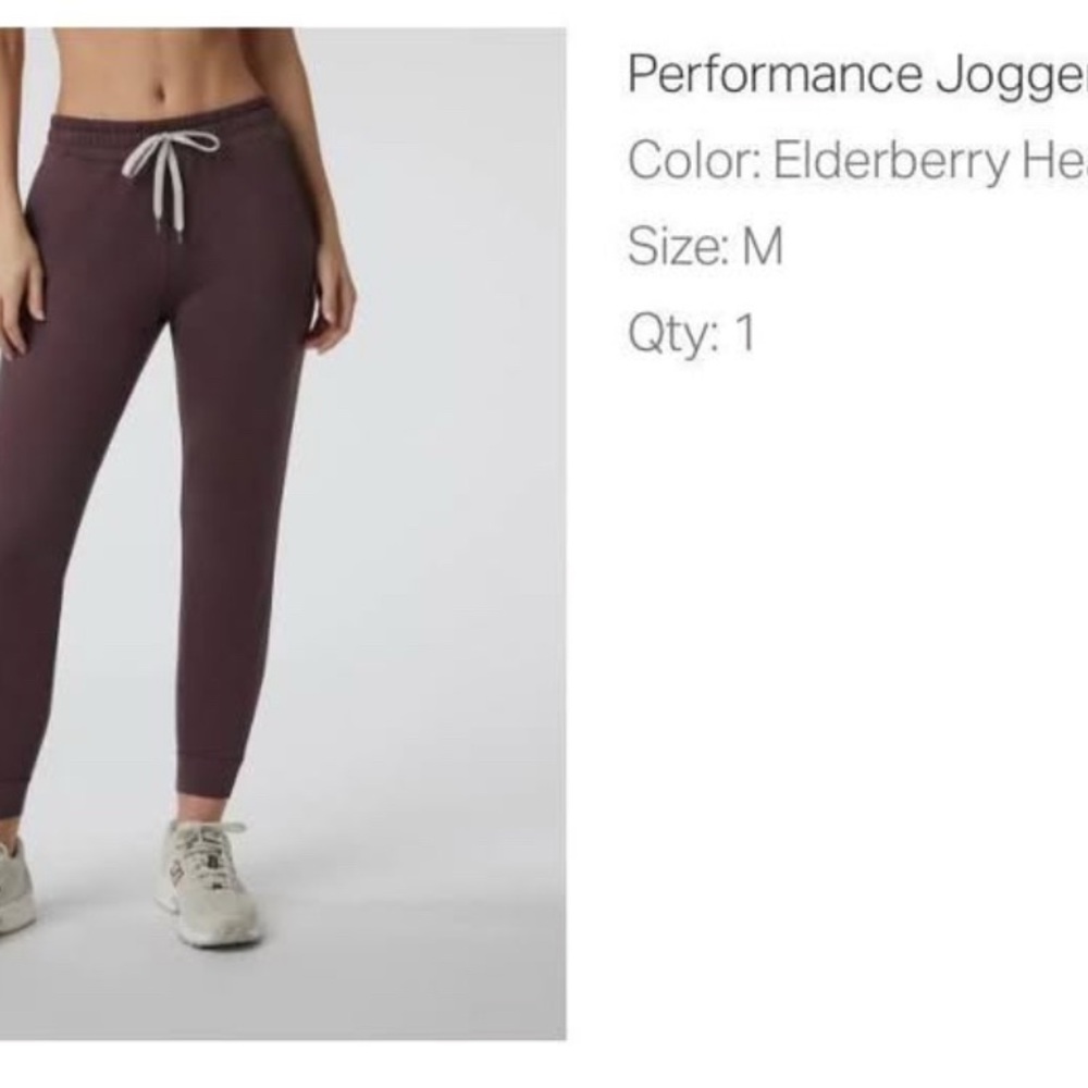 Vuori Elderberry Heather Performance Joggers NWT